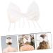 FOMIYES Girls Hair Accessories Pearl Hair Clip Wedding Hair Clip Girl Bows Hair Decoration Back Hair Bow Hair Bow Clip Hair Clips Decorate Headgear Hairpin Button Metal Delicate White Miss - Buy Online on GoSupps.com