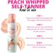 Skinny Tan Peach Whipped Fake Tan - Streak Free Gradual Fake Tan Mousse for Natural Glow with Vitamin E Peaches & Cream Aroma Vegan & Cruelty Free Skincare - 150ml - Buy Online on GoSupps.com
