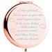 Fnbgl Friendship Personalized Travel Pocket Makeup Mirror A True Friend Loves You As You are Rose Gold Friend BFF Gifts for Women Girls Birthday