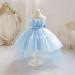 Miipat Baby Girl Tulle Princess Party Dress with Headband - Blue (2-3 Years) - Buy Online on GoSupps.com