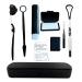 Portable Orthodontic Oral Care Kit for Braces - Interdental Brush Dental Wax Dental Floss Toothbrush Cleaning Kit Black
