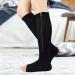 Clicitina Zippered Knee High Open Toe Walking Running Boots DS756 - Black Size L | Comfortable & Stylish Footwear for All-Day Wear - Buy Online on GoSupps.com
