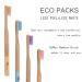GoWoo Bamboo Toothbrush Pack - 100% Natural, Eco-Friendly, Soft Bristles, Biodegradable, Rainbow Set of 8 - Buy Online on GoSupps.com