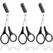 Eyebrow Scissors for Women Eyebrow Trimmer Scissors with Comb Eyebrow Shaping Cut Comb Scissors Non Slip Finger Grips Hair Removal Beauty Accessories for Men Women (Black)