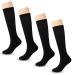 Vegcoo 4 couple compression stockings compression socks men women compression socks thrombosis socks long stand sports cycling black l/xl
