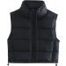 oelaio Women's Winter Crop Vest Lightweight Sleeveless Warm Outerwear Puffer Vest Padded Gilet Cropped Puffer Vest Women Black Medium - Buy Online on GoSupps.com