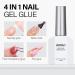 AILLSA 4-in-1 Gel Nail Glue | Super Strong 13ml Capacity | Long Lasting Brush-On Adhesive for Acrylic Nails, Fake Tips, Rhinestones & Foil - Buy Online on GoSupps.com