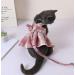 Oyccen Dog Grid Dress Harness & Leash Set | Puppy Bow Tie Princess Clothes for Small Dogs & Cats - S Pink - International Shipping Available - Buy Online on GoSupps.com