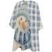 Blue Christmas Snowman Barber Cape | Adjustable Hair Cutting Cape for All Ages | Farmhouse Winter Design | 55x63 Inch Hairdressing Accessory - Buy Online on GoSupps.com