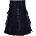 Buy Kilt Rock Men's Scottish Kilt | 4XL Stylish Medieval Folding Skirts | Punk Skirts with Contrast Pockets | High Waist Slim Fit Blue Skirt - Buy Online on GoSupps.com