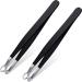 2 Pieces Nose Hair Tweezers Nose Hair Trimming Tweezers Stainless Steel Round Head Tweezers Eyebrow Clippers Trimmer Water Resistant for Men Women Sideburns, Brow, Body, Noses (Black)
