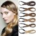 Tess hair band braided hair tie with hair ladies hair parts dutt braids extensions headband medium hair accessories braiding hair for women 2.5cm wide 30g light brown/middle blonde