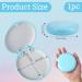 Beejoy Retainer Case Orthodontic Denture Box Round Retainer Box with Magnetic Seal Textured Liner Multifunctional Mouth Guard Denture Case for Retainers Mouthguards Braces (Blue) - Buy Online on GoSupps.com
