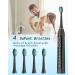 High Power Rechargeable Sonic Electric Toothbrush for Adults - 5 Modes, 4 Brush Heads, 42000 VPM Motor, Black - Buy Online on GoSupps.com