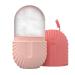 Eis facial scooter reusable cooling silicone ice cube roller durable ice form contour lightening of the facial beauty facial scooter ice cube facial massage for skin care Shell pattern-pink
