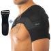 Shoulder Brace for Women and Men - Support for Torn Rotator Cuff AC Joint Pain Relief and Dislocated Shoulder. Compression Sleeve Arm Immobilizer Wrap Stability Strap + Free Extension Left-Right Black Medium/Large (Pack of 1)