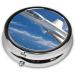 Flying Airplane Printed Mini Round Pill Box | 3 Compartment Travel Organizer | Portable Medicine Case for Home & Office - Buy Online on GoSupps.com
