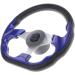 Homyl 320mm Marine Sport Pontoon Boat Steering Wheel - Battle Style Aluminum with Soft Foam Grip in Blue - Buy Online on GoSupps.com