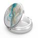 Pill can with 3 compartments portable pill box for the bag or wallet pill box decorative metal medicine vitamin organizer unique gift (green marbling) 56-green Marbling 1 Piece
