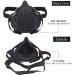 Oarea Tactical Half Face Gas Mask - Respiratory Protection with Exchange Filter for Military Airsoft & Paintball - MA-119-BK - Buy Online on GoSupps.com