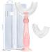 TUSIWIT 360 Toothbrush Toddler with Toothbrush Case U Shaped Toothbrush Kids Whole Mouth U Shape Tooth Brush for Childrens Pink Age 2-6 Years (Age 2-6)PINK