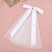 IYOU Communion Headpiece with Veil White Bowknot Hair Clips Flower Girl Birthday Wedding Hair Accessories for Flower Girls - Buy Online on GoSupps.com