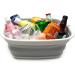 Sammart 9.45L Collapsible Tub Portable Dish Tub, Washing Basin - Space Saving Plastic Washtub (Grey M) - Buy Online on GoSupps.com