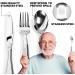 BunMo Weighted Utensils for Tremors and Parkinson's Patients - Heavy Silverware Set for Adaptive Eating - Knife, Fork, Spoon (3 Pieces) - Buy Online on GoSupps.com