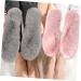Mobestech Fluffy Soles for Women | 4 Pairs Faux Rabbit Fur Insoles | Cozy Holiday Shoe Inserts | Universal Fit Grey 28x10cm - Buy Online on GoSupps.com