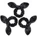 DelTeck Luxurious Silk Scrunchies  100% Real 25 Momme Silk Hair Scrunchies  No Crease& Protect Hair Premium Scrunchies  Silk Hair Ties  Sleep and Night Scrunchie ( Top Grade Mulberry Silk ) 3 Black (Bow)