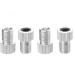 4PCS Bike Tire Valve Adapters Convert Presta to Schrader Aluminum Alloy Bicycle Tire Valve Adapter (Silver)