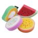 3 Pcs Cartoon Bath Sponge Cleaning Sponge Bath Bathroom Supplies Set Fruit Shape Stock Sponge