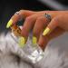 Bohend Faux Ongles Mat Moyen - Couleur Pure Ballerine 24 Pcs Art d'Ongles Compl te pour Femmes et Filles - Gelb - Buy Online on GoSupps.com