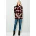Bump Maternity Knit Sweater - High Neck Shawl Collar Tunic Pullover Top (S Burgundy/Black) - Buy Online on GoSupps.com