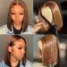 CHEETAHBEAUTY 4x4 Short Bob Wigs Human Hair Lace Closure Wigs Brazilian Virgin Human Hair Straight Bob lace Front Wigs For Black Women Pre Plucked with Baby Hair 130% Density (12inch, #4 Medium Brown) 12 Inch #4 Medium Brown
