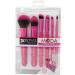 MODA Royal & Langnickel Travel Size Total Face Makeup Brush Set with Pouch Includes - Powder Foundation Angle Shader Smoky Eye Brow Liner and Pointed Lip Brushes Pink - Buy Online on GoSupps.com