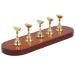 Baluue Nail Stand for Press on Nail Holder for Painting Nails Wood Nail Display Stand for False Nail Tip Manicure Tool Nail Art Display Home Salon Gold