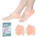 Heeren cushion 4PCs gel heel spur inserts heel protection silicone pads heel socks heel gel for heel spur plantar fasciitis heel pain dry cracked heel nude