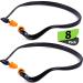 8 Pair Banded Ear Plugs Silicone Hearing Bands Lightweight Shooting Range Earplugs for Hearing Protection  Construction Work  Sleeping  Concerts  Motor Sports Racing (Black)