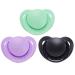 LittleForBig Adult Size Pacifier 3 Paci Pack-Black Green Purple
