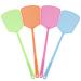 Fly Swatter, 4 Pack Strong Plastic Fly Swat Set with Long Flexible Handle Manual Heavy Duty Fly Swatters Assorted Colors
