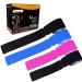 Kinesiology Tape Precut(4 Rolls 5CMx22M) K Tape Hypoallergenic Waterproof 120 Precut Strips In Total Physio Elastic Sports Tape Pain Relief Adhesive for Muscles Elbow Knee & Shoulder Etc(3color)