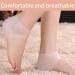 Silicone Heel Protectors 4Pcs - Plantar Fasciitis Relief Gel Heel Cups for Men & Women - Ankle Sleeves for Blisters - White - Buy Online on GoSupps.com