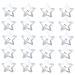 Star Hair Clips 20 Pieces Small Metal Snap Hair Clips Hair Barrettes Hair Accessories Silver
