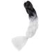 Gairyan Jumbo Braids Extensions - 60cm Ombre Synthetic Braiding Hair 100g Black & White - Perfect for Box Crochet Styles - Buy Online on GoSupps.com