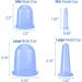 Cupping Therapy Set - 7Pcs Silicone Anti Cellulite Massage Cups for Face and Body - Blue - Buy Online on GoSupps.com