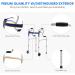 Health Line 3-in-1 Stand-Assist Folding Walker with Wheels - Supports 350lbs - Mobility Aid with Glide Ski - Toilet Safety Rail - Compact & Portable - Silver - Buy Online on GoSupps.com