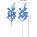 NOLITOY 10pcs Christmas Imitation Berries Blue Berry Stems Christmas Picks Decorative Sticks Faux Berry Rose Decorations Artificial Berry Stem Foam Christmas Tree and Silver Blue 19X5X5CM - Buy Online on GoSupps.com