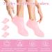 FEXPDL 3 Pairs Women Foot Spa Pedicure Silicone Socks Moisturising Socks Anti Slip Aloe Socks Silicone Socks for Women Spa Gel Socks Foot Spa Gel Silicone Socks for Women Moisturising Feet (Pink) - Buy Online on GoSupps.com