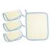 ASAKKURA 4pcs Square Towel Soap Bag Spa Bath Shower Exfoliator Body Cloth Scrubber Loofah Towel Nylon Beige